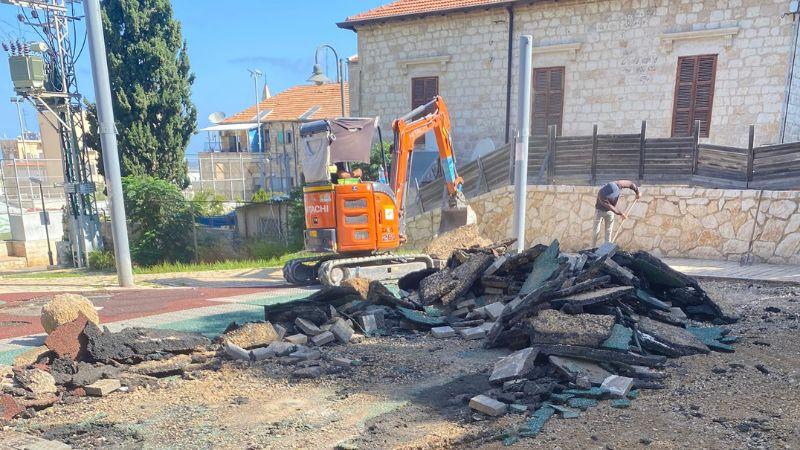 העבודות להקמת מתחם הנינג'ה בוואדי ניסנאס | צילום: אוריאל יונה, דוברות עיריית חיפה