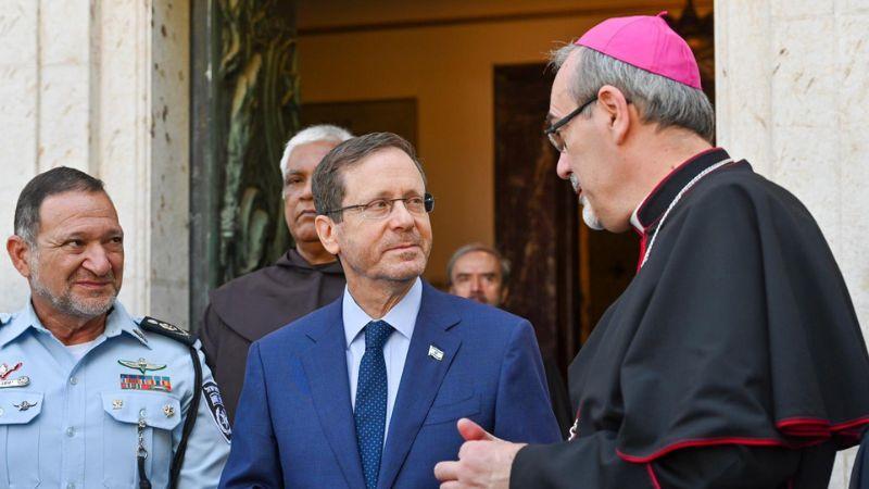 בעקבות הסערה במנזר: נשיא המדינה ביקר בכנסיית סטלה מאריס