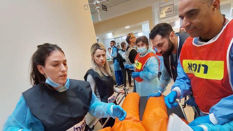 תרגיל חירום בבית החולים כרמל | צילום: דוברות