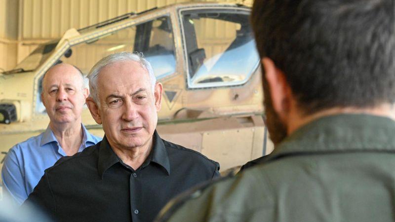 נתניהו בבסיס רמון | צילום: קובי גדעון, לע