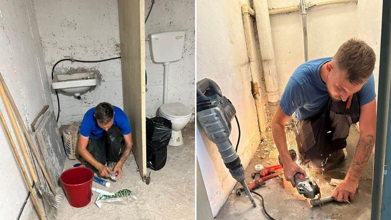 השמשת מקלטים בקריית ביאליק | צילום: דוברות עיריית קריית ביאליק
