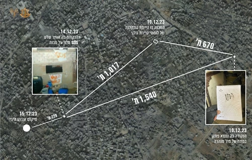צילום אווירי של מרחב שג'עייה ובו מיקום רצף האירועים המוזכרים בתחקיר | צילום: דובר צה"ל