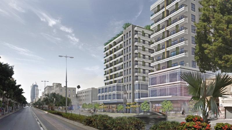 התוכנית להקמת מתחם בעיר התחתית חיפה | הדמיה: משרד יריב לוסטיג - לוי לוסטיג אדריכלים