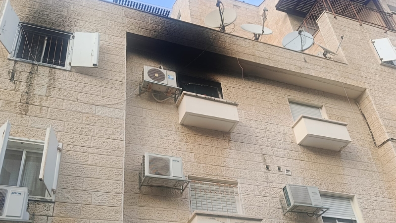פצוע קשה בפיצוץ מיכל גז ברחוב שלהוב ג'מיל בחיפה