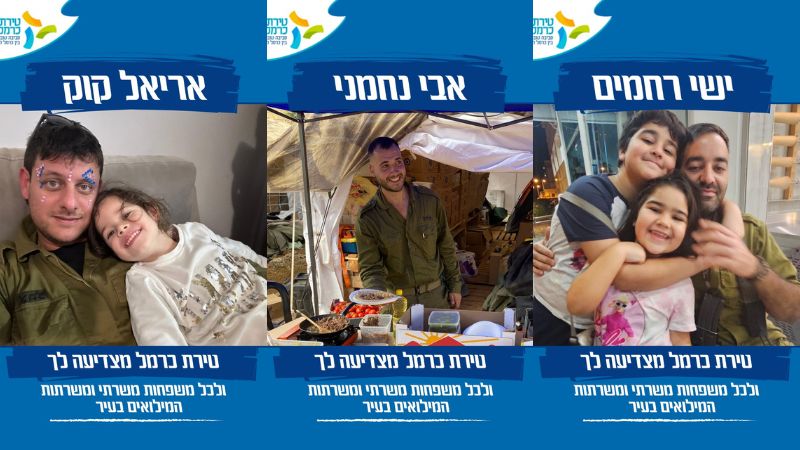 טירת כרמל מצדיעה למערך המילואים תושבי העיר