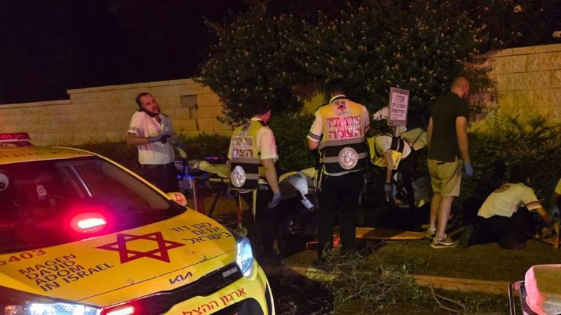 זירת התאונה בשד' ההגנה ליד בתי העלמין | צילום: הצלה מרחב כרמל