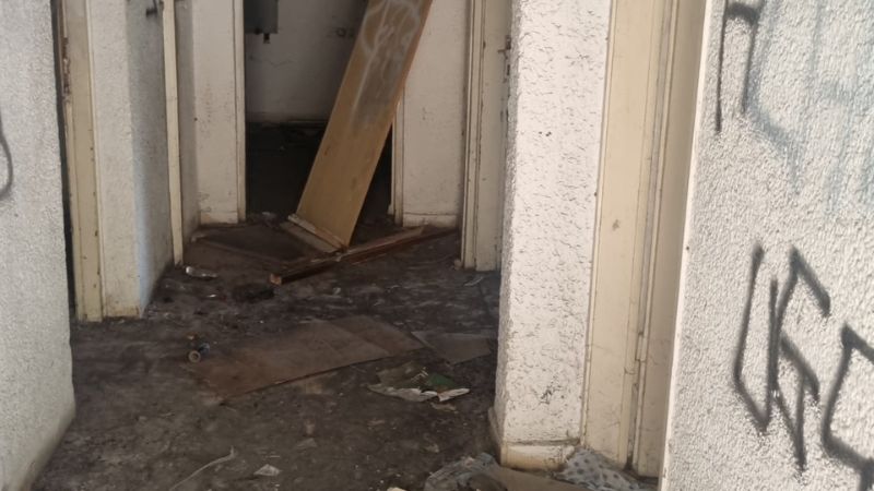 המבנה הנטוש ברחוב בוסל | צילום: אודיה שווץ