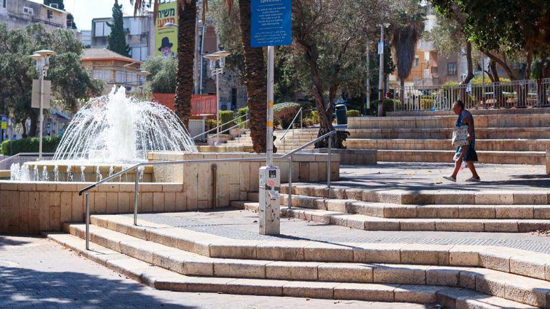 המזרקה במדרחוב נורדאו | צילום: עומר מוזר