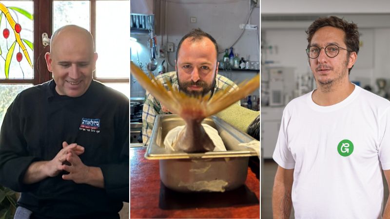 מימין: השפים לירן גרודה, גיא רוזמרין, יניב גור אריה | צילומים: יובל גרודה, רוית דנינו