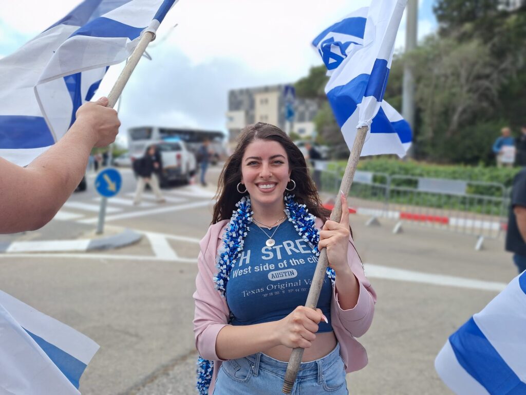 אור קדוש בהפגנה באוניברסיטת חיפה | צילום: עומר מוזר