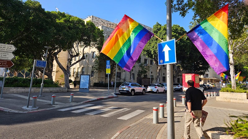 ונדליזם בחיפה: דגלי גאווה נתלשו והושחתו בהדר
