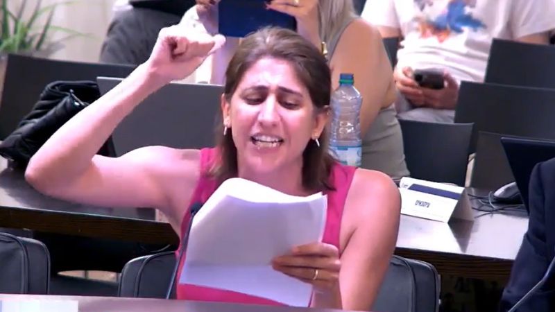 סאלי עבד במועצת העיר | צילום: מתוך שידור ישיבת המועצה