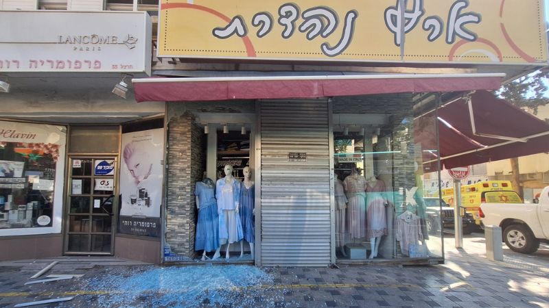 הרס רב בזירת הנפילה: 