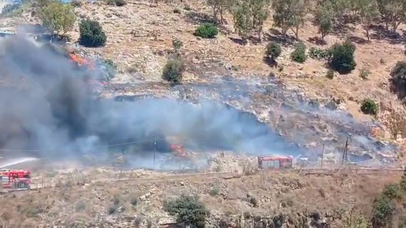שריפה פרצה בשטח פתוח בין חליסה לדרך נחל הגיבורים
