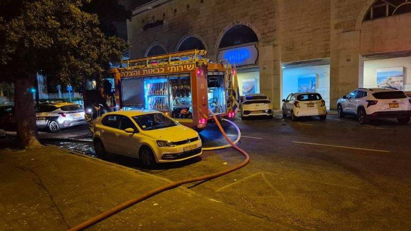 זירת בית האבות ברחוב יפו, מול בניין הסיטי סנטר | צילום: דוברות כבאות והצלה מחוז חוף