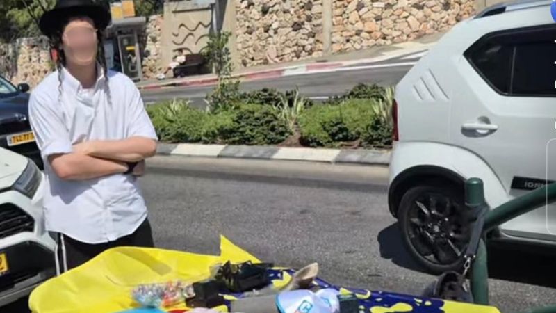פקחי עיריית חיפה סילקו דוכן תפילין שהוקם בסמוך למוסד חינוכי