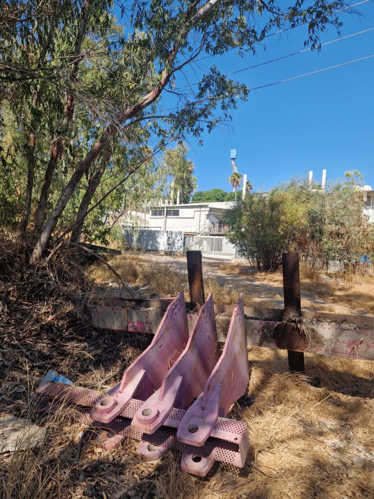 חלקי הפסל המפורק של דינה מרחב | צילום: חנה יריב