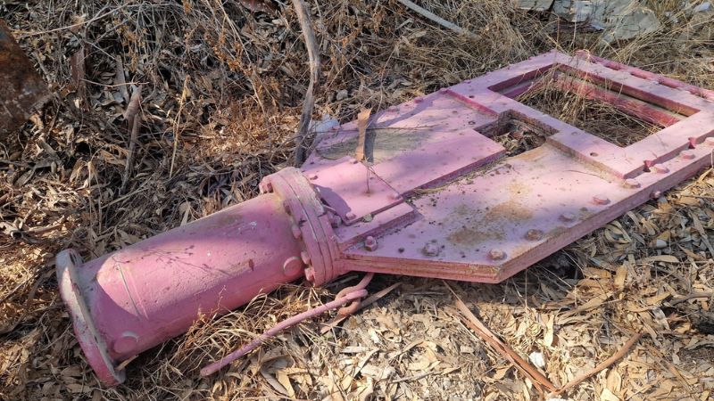חלקי הפסל המפורק של דינה מרחב | צילום: חנה יריב