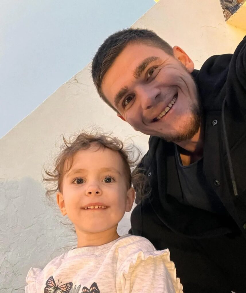 מקסים הרקין ובתו מוניקה | צילום: אלבום פרטי