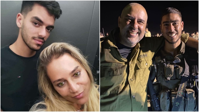 שלו דגן ז"ל ואביו יואל; תומר קרן ז"ל ואמו סנדרה | צילום: אלבום פרטי