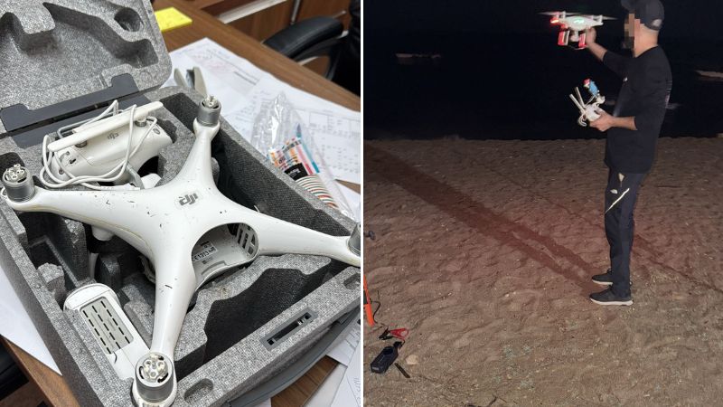 תופעה הרסנית ומסוכנת בחוף בת גלים: דיג באמצעות רחפנים