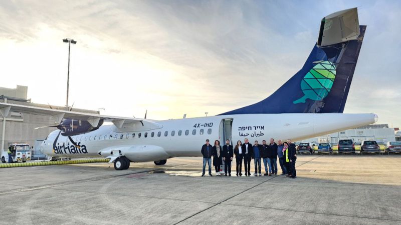 מס' 4. המטוס החדש של אייר חיפה בנמל התעופה בטולוז, צרפת | צילום: אייר חיפה