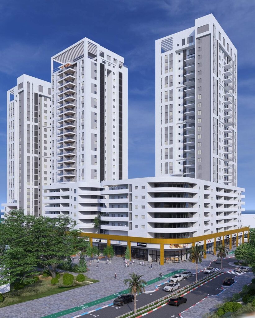 פרויקט פינוי בינוי בשכונת נוה דוד בחיפה של קבוצת משרד האדריכלים מנספלד קהת | הדמיה: נתיב