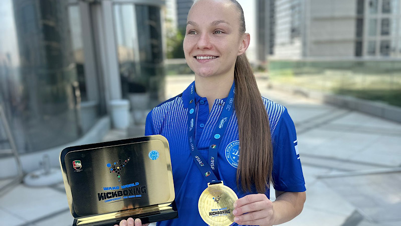 השנה החלומית של יוליה סצ’קוב מחיפה: עכשיו היא גם אלופת העולם בקיקבוקס