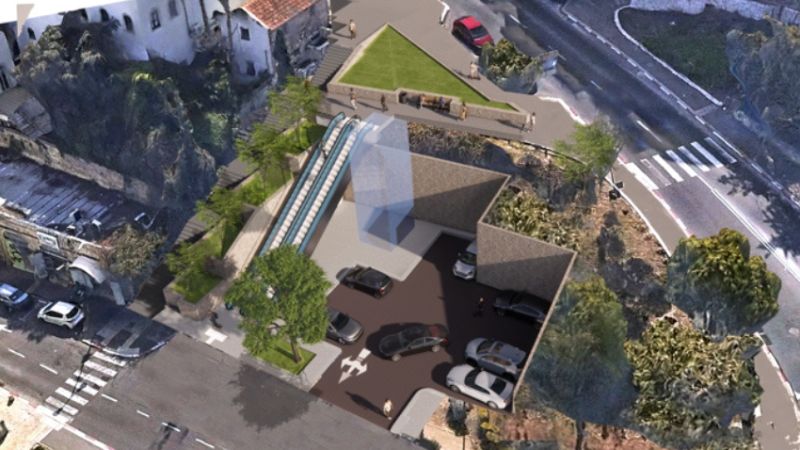 דרגנוע מהעיר התחתית להדר | הדמיה: לויטון ושומני ארכיטקטים