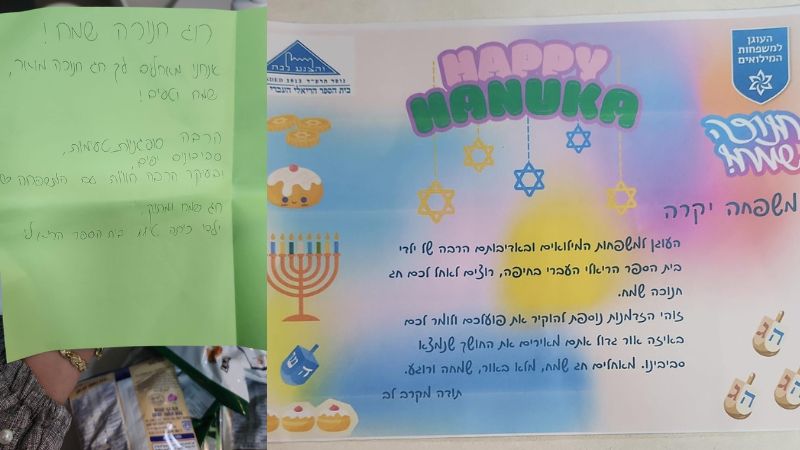 מכתבים שנשלחו למשפחות | צילום: העוגן למשפחות המילואים חיפה