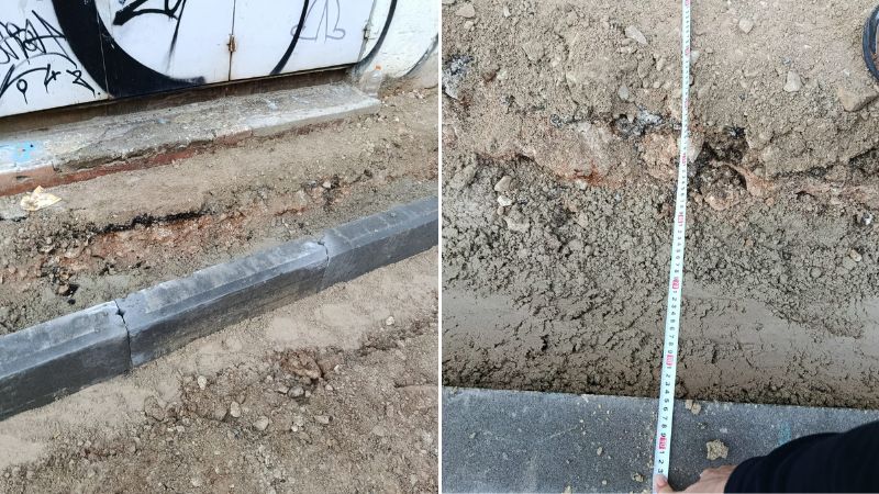 רוחב המדרכה ברחוב עקרון לאחר השיפוץ | צילום: איליה רץ