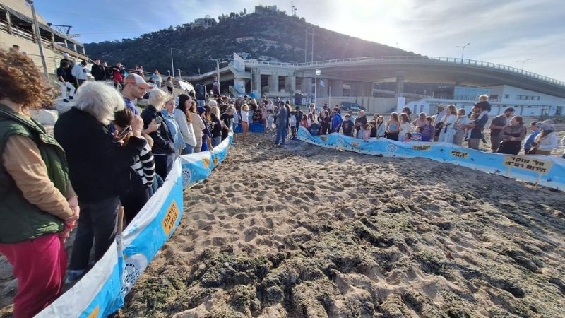 מסלול הצבים מהחוף למים | צילום: עומר מוזר