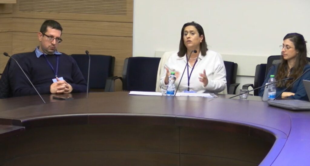 שרית גולן בדיון בוועדת הפנים | צילום מסך, אתר הכנסת