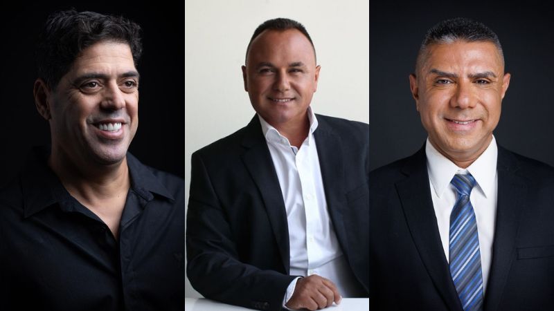 מימין: אושרי שלוש, יוסי שטרת ואלי יתח | צילום: מיכה בריקמן, סם יצחקוב