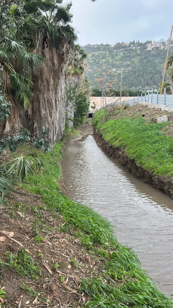 תעלת הניקוז בבת גלים שהפכה למטרד תברואתי | צילום: יסמין שמחון