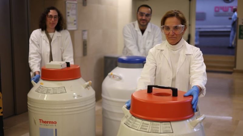 אלפי דגימות הועברו ממכון המחקר CRIR למתחם ממוגן ייעודי בבית החולים רמב