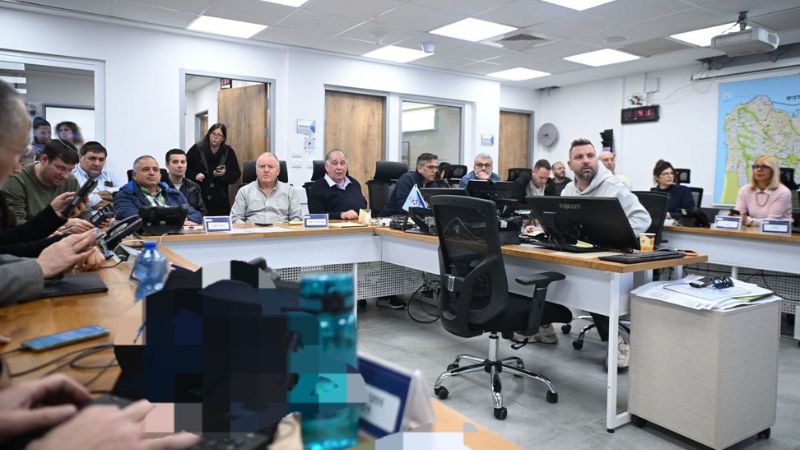 יהב בניהול המנ"מ לאחר הפגיעה בחיפה | צילום: ראובן כהן, דוברות עיריית חיפה