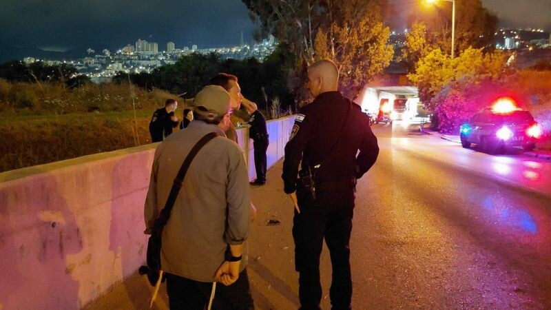 הזירה בצ'ק פוסט בה אותר גבר ללא רוח חיים | צילום: דוברות יכ