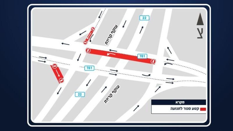 שדרוג מחלף אתא צפון: הסדרי תנועה זמניים בעקבות עבודות תשתית
