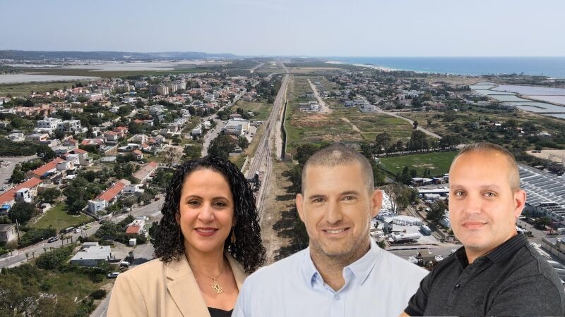 משה בן סימון, אסיף איזק, עינת חכים על רקע עתלית | צילומים: אלבום פרטי; דוברות חוף הכרמל; Shabatashtiot, ויקיפדיה