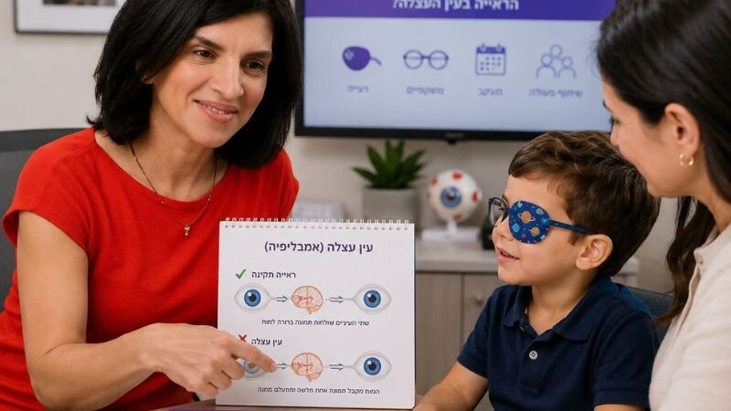 לראשונה בישראל: מהפכה בטיפול בעין עצלה בילדים בביה