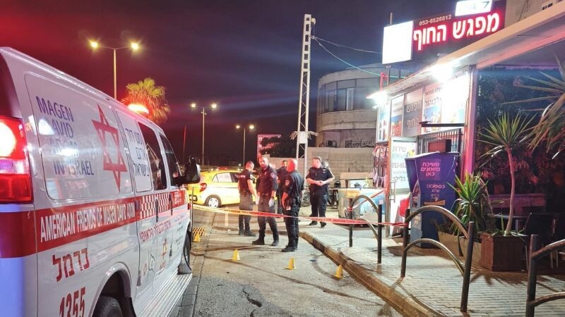 זירת הרצח בשד' ההגנה בחיפה | צילום: תיעוד מבצעי מד